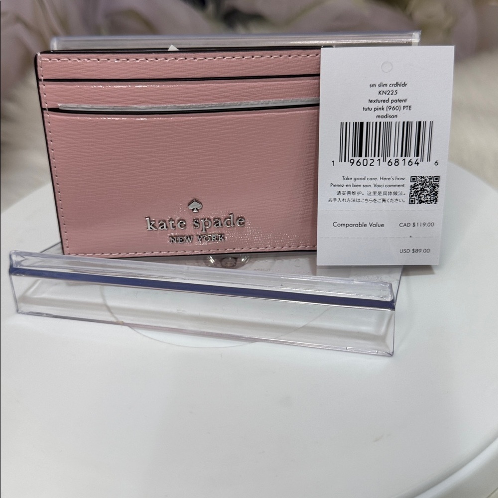Kate Spade Blush Pink Card Holder - Picture 3 of 3